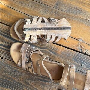 Bed Stu Gladiator Sandals with Back Zipper size 9